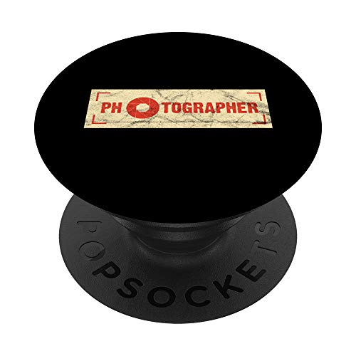 Vintage Photographer DSLR Camera Lens Shutterbug Analog PopSockets Grip and Stand for Phones and Tablets