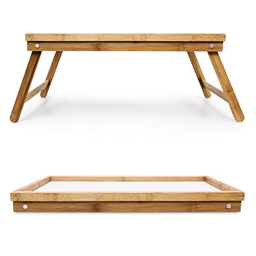 Miniatura 6 de Bambú Bandeja, Cama Mesa, Madera, Bandeja