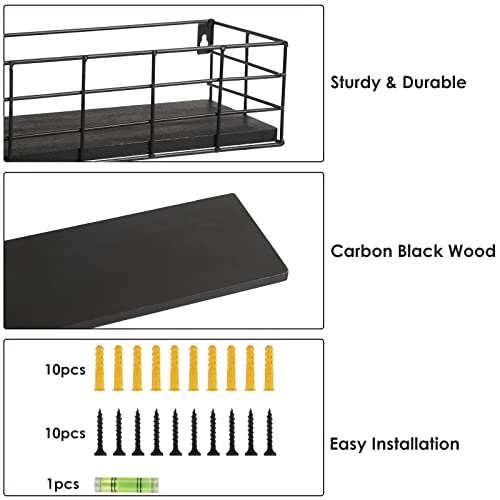 image for Fixwal 4 Set Floating Shelves Wall Shelves for Storage Hanging Shelves