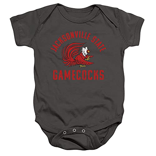 Jacksonville State University Official Jsu Gamecocks Logo Unisex Infant Snap Suit for Baby,Charcoal, 6 Months