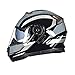 Produktbild NBGT Flip Motorrad-Sturzhelm Vollvisierhelm Doppel Visor Außen Lokomotive Off-Road Full Cover Helm abnehmbares Futter (M55cm-Xxl62cm),2,M