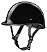 Size M Motorcycle Biker Cruiser Novelty Gloss black Polo Half Helmet Softail Touring Low Profile