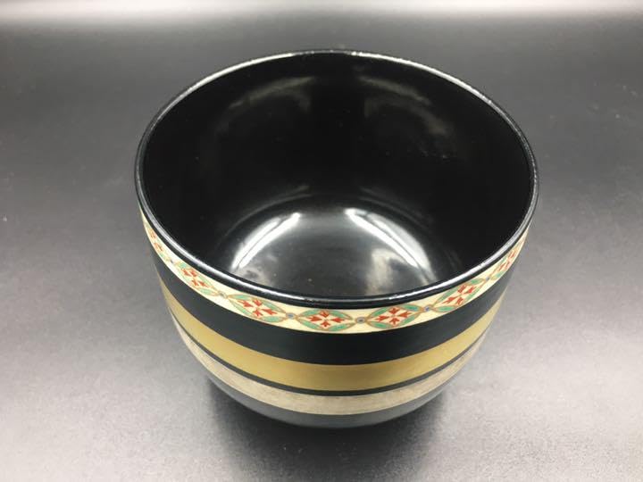 京焼 清水焼 川尻一寛 色絵金彩 茶碗 共箱 共布 陶歴付 作家物 京焼