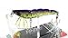 Yo-Zuri Crystal 3D Shrimp Slow Sinking Lure, Holographic Ultra Violet Chartreuse Purple, 3 1/2-Inch