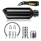 LKV Motorcycle Universal Exhaust System Slip on Silencers & Mufflers with Exhaust Pipe 38mm to 51mm