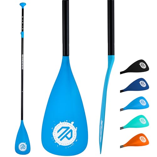 niphean SUP Paddel, Schwimmfähiges Kajak Paddel in 3 oder 4 Abnehmbaren Teilen, Verstellbares Doppelpaddel für SUP (198–218 cm), Robuste Stand up Paddle