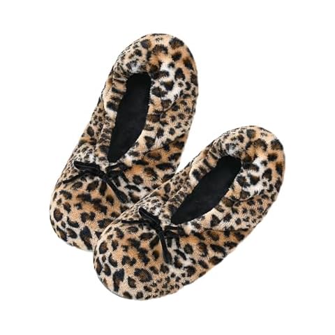 Keyela Women's Ballerina Slippers Light Weight Terry Cloth House Shoes, Foot Covering for Women, Fuzzy House Socks Cover