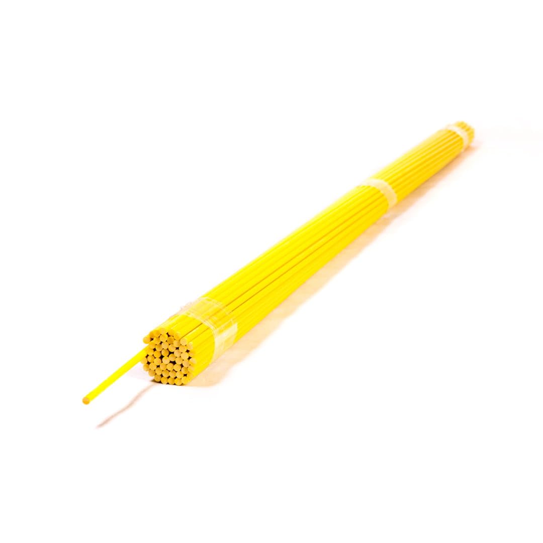 Fiberglasstäbe GELB - 180cm - 8mm - 25 Stück