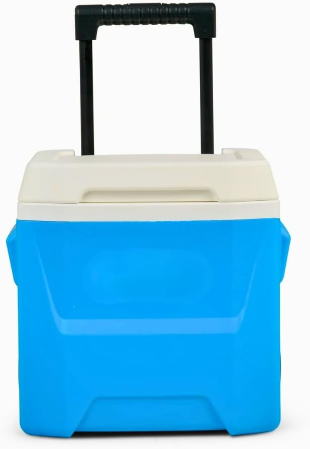 Compatible with 16 QT Ice Chest Cooler – Portable Insulated Cooler with Wheels & Handle, Aqua Blue, Ideal for Beach, Camping, Travel & Sports