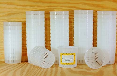AlcoFermBrew 50 x Cheese Mould 5x5cm - 100g Ricotta | Moulds | Basket for Cheese | Cheese Form