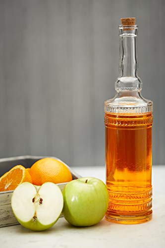 Large Clear Decorative Glass Bottle with Spout and Cork, 32oz, 1 Bottle - Design: EPLI (3in X 11.9in) - Thumbnail 3