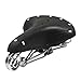 TentHome Selle de Vélo Classique Rétro Siège de Vélo Vintage en Cuir Selle à Ressort Hélicoïdal pour Hommes Femmes (Noir)