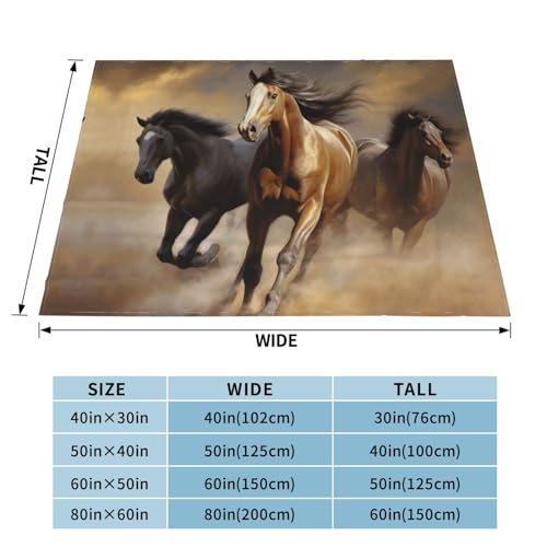 Couverture polaire imprimée chevaux pour des instants de complicité et de douceur au lit - 4