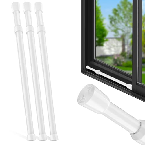 Artoshin 3 Pack Window Security Bars Adjustable 19.6''-35.4'', Sliding Window Lock Bar, Safety Bar for Windows, Adjustable Window Lock Bars for Home Security Inside