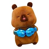 Generico Capybara Animal en peluche, peluche mignonne Capybara, Porter des gants de boxe en peluche animaux, Jouet animal portable, jouet capibara polyvalent pour garçons et filles