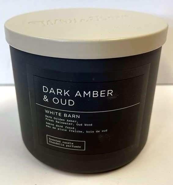 Miniatura 2 de Bath & Body Works, White Barn - Vela de 3 mechas con aceites esenciales, 14.5 onzas, aromas de primavera 2022 (ámbar oscuro y buey)