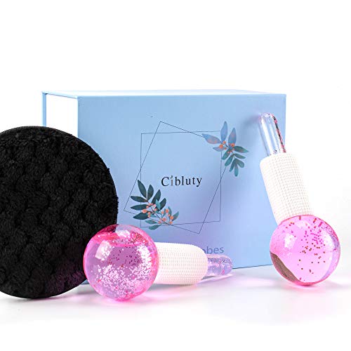 Cibluty Facial Ice Beauty Ball- 2Pc Globes Pink Facial Roller For Cold Or Hot Skin Massagers Globe Durable Quartz Glass For Face And Eye Rollers Reduce Puffiness #TOP6