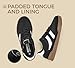LUCKY STEP Women's Retro Fashion Sneakers Classic Mesh Gum Sole Tennis Footwear Casual Running Trainer Skate Walking Shoes(Black,10)