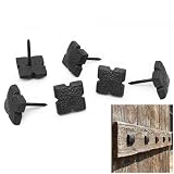 Mystic Colonial, borchie decorative in ghisa massiccia – Confezione da 6 chiodini vintage per porte in legno, porte di fienile e mobili – Hardware rustico gotico vittoriano (3 cm)