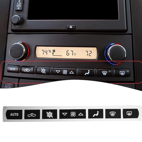 Autocollant bouton climatisation Corvette C6 2005-2013 panneau commande console centrale - 3