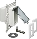 Arlington DBVM1C-1 Low Profile IN BOX Electrical Box with Weatherproof Cover for New Construction Stucco/Textured Surfaces/Rigid Siding, Vertical, 1-Gang, Clear