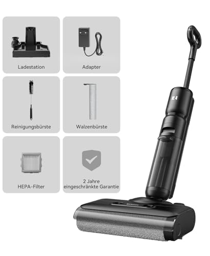 H13 Aspirateur Laveur Balai Sans Fil, 23 000 Pa d’Aspiration, 75 min d’Autonomie, Sans Fil 2-en-1, AI SmoothDrive avec Entraînement Assisté, Brosse Anti-Enchevêtrement Auto-Nettoyage, Double Réservoir - 10