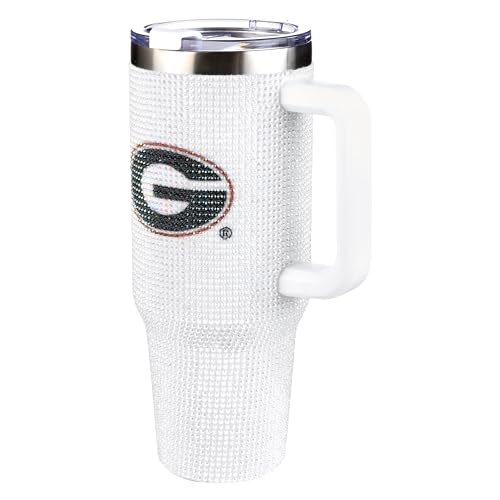Image of The Memory Company Officially Licensed 40oz White Bling Game Day Tumbler, University of Georgia