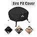 Himal Outdoors Fire Pit Cover- Heavy Duty Waterproof 600D Polyster with PVC Coating, Round Patio Fire Bowl Cover, 36 Inch, Black