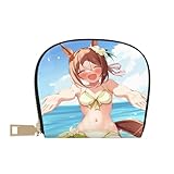 財布 ウマ娘 ファインモーション 小銭入れ コインケース PUレザー 半円型 多機能 大容量 ミニポーチ ミニ財布 シェルポーチ カードケース カード入れ 小物収納 人気 個性 おしゃれ 持ちやすいビジネス/日常使い 贈り物に最適