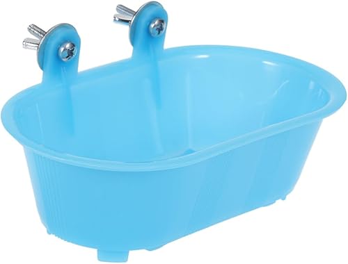 Juguete de bañera de periquito para jaula, ducha de loro, piscina para pájaros, herramienta de limpieza con espejo inferior para loro, munia y otros