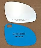 CAR MIRROR BAZAR New Replacement Mirror Glass with FULL SIZE ADHESIVE for Volkswagen Jetta Passat EOS GTI Rabbit R32 Passenger Side View Right RH