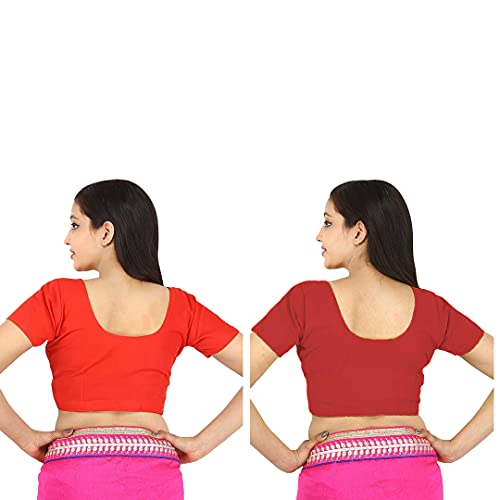 Image of Namita Women's Rubia Cotton Solid Half Sleeve Blouse