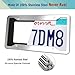 Stainless Steel License Plate Frames- 2 Pack Mirror Polished Car Plate Holder, with Screws, Chrome Caps, Heavy Duty Rustproof Metal Front Rear Car Tag Frame