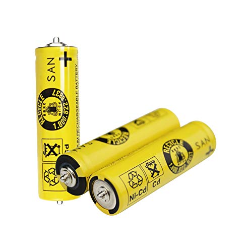 PULADU Original 2pcs SAN 1N-600AA for B ra un Electric Shaver Battery S3 3000S/3090S 199S-1 5739/5743 5663 1.2V Ni-Cd Rechargeable Battery