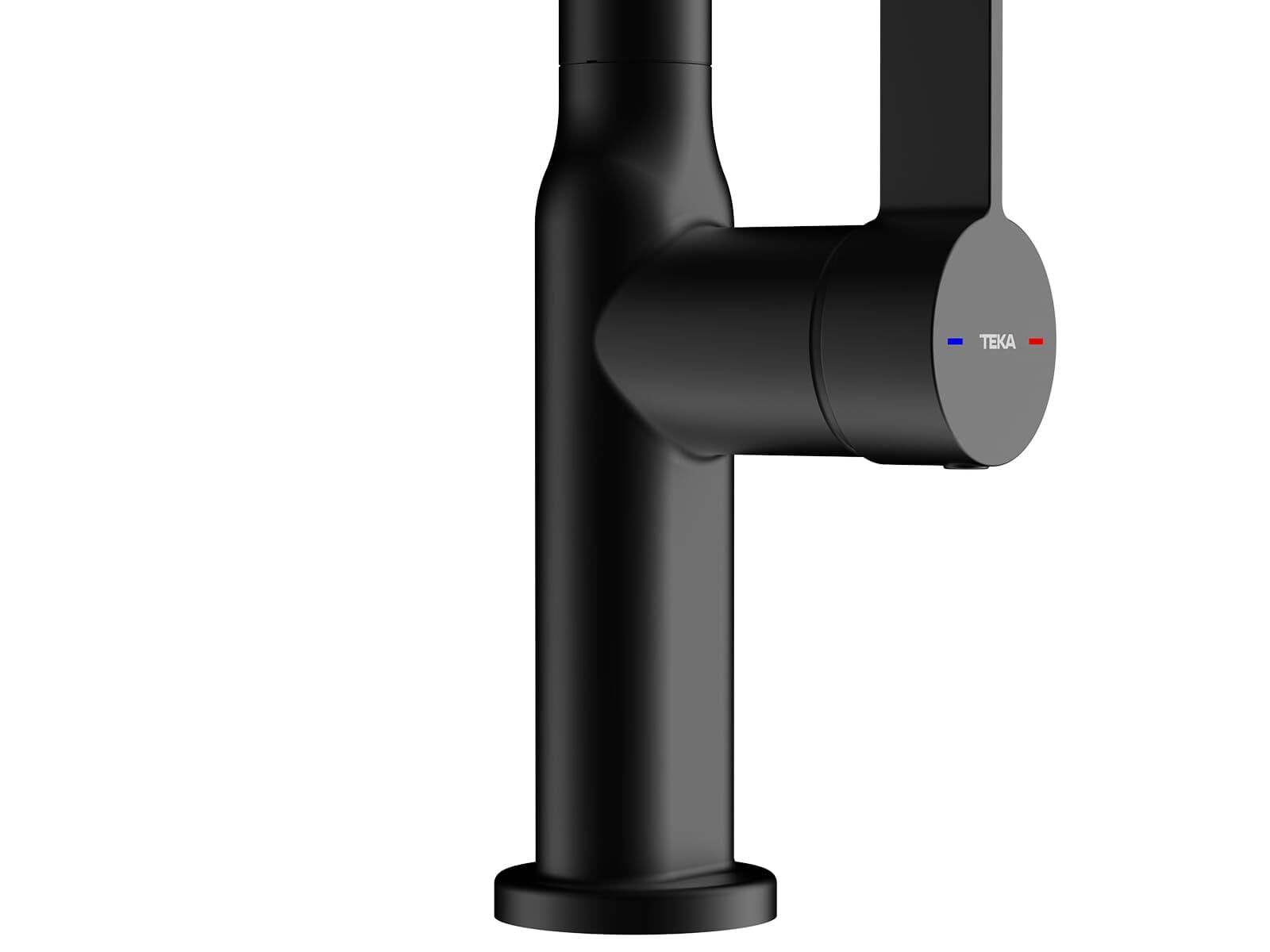 TEKA Grifo Cocina Monomando, Caño Alto Giratorio 360°, Maneral Extraíble, Aireador Antical, Manguera Flexible, Acabado Negro, Modelo OVAL 938