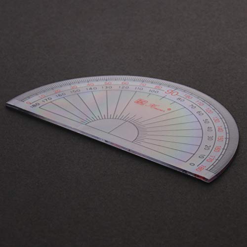 Utoolmart Portable semicircle 10cm Plastic 180 Degree Protractor for School Office Supplies 2pcs