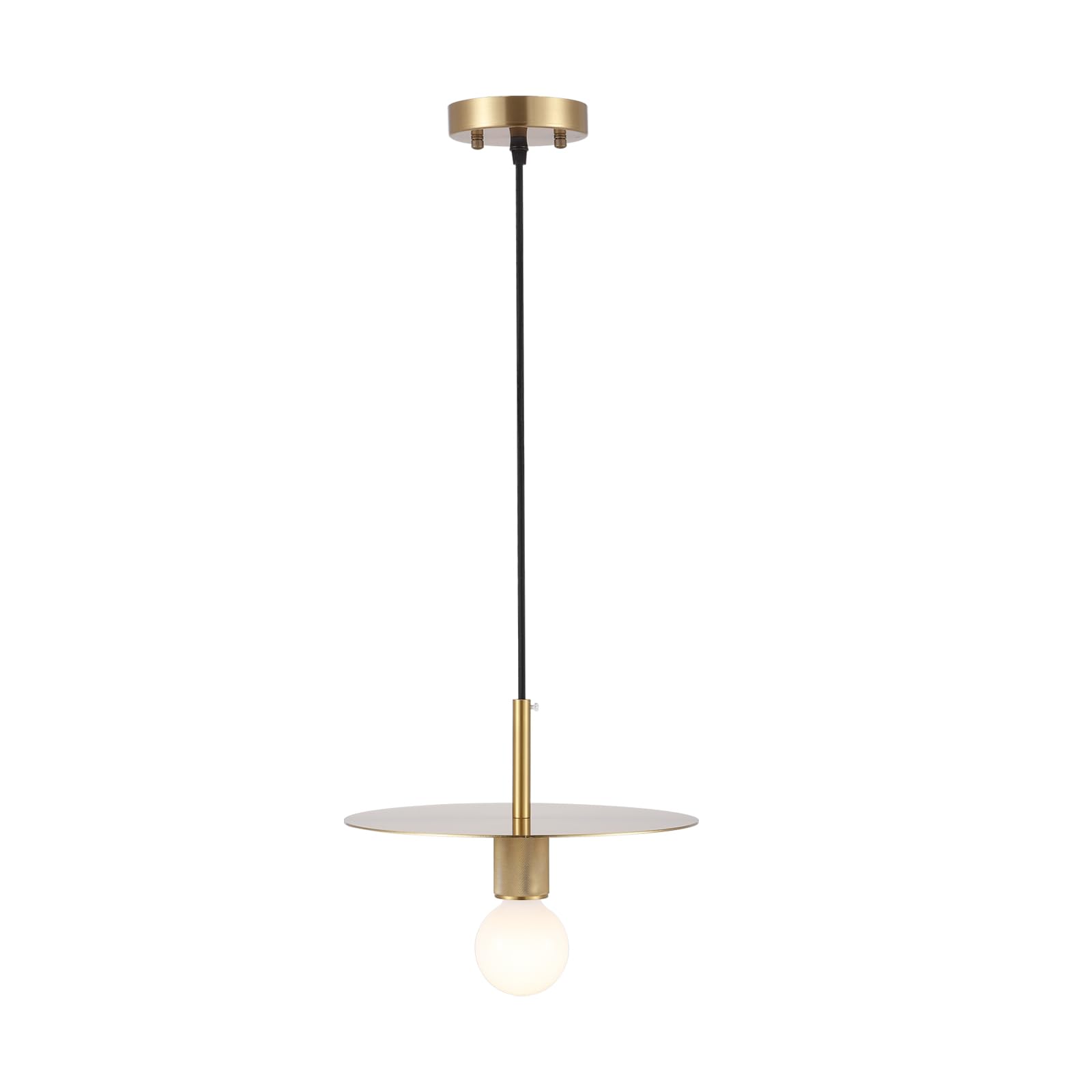 Modern Pendant Lighting Gold Farmhouse Pendant Light 11.81" Brushed Brass Dome Industrial Mid Century Knurled Texture Hanging Lamp Ceiling Light Fixture Kitchen Island Dinning Room Bedroom