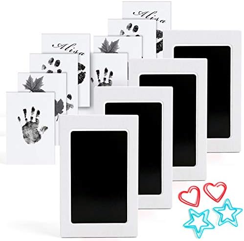 Scotamalone Baby Handprint and Footprint Ink Kits Pet Paw Print Ink Kits 4 Pack Medium Size Black