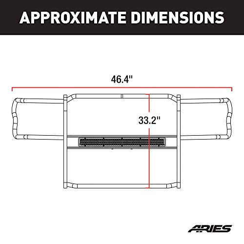 Aries P4088 Pro Series Black Steel Grille Guard, No-Drill, Select Chevrolet Colorado, Gmc Canyon #TOP3