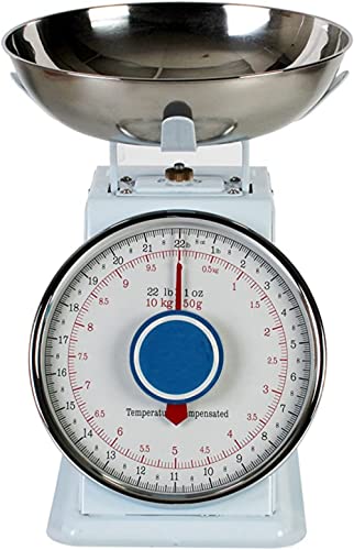TrueCraftware- 22 lb. Mechanical Kitchen Bowl Platform Weighing Food Scale- Heavy Duty Portion Control Mechanical Kitchen and Food Scale Industrial Dial Scale for Kitchens and Restaurants