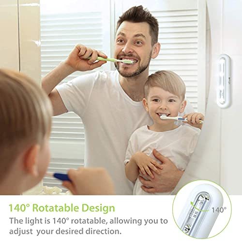 Oxyled Tap Closet Lights, One Touch Light, Stick-On Anywhere 4-Led Touch Tap Light, Cordless Touch Sensor Led Night Light, Battery Operated Stair Safe Lights, 140° Rotation (2 Pack) #TOP1