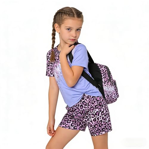 Image of Axumity Kid Toddler Girl Clothes Summer Ruffle Sleeve Figure Graphic Shirt + Shorts Summer Outfits Set
