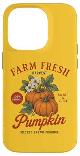 Farm Organic Pumpkin Fresh Farmer's Market Vintage Fall �X�}�z�P�[�X iPhone 14 Pro �p