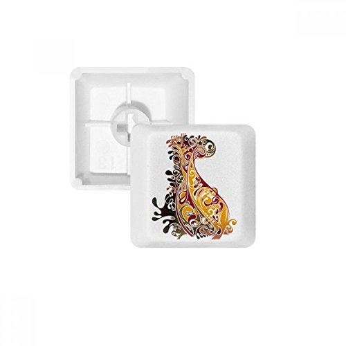 Keycaps PBT Paon Animal Art R2 pour clavier mécanique haut de gamme