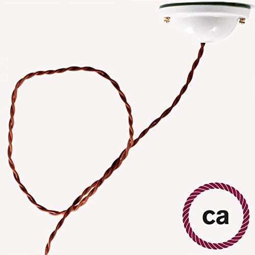 CA Creative Cables Rust Cotton Covered Twisted Electric Cable 2x18 AWG - TC23-164ft, 2 x 18 AWG