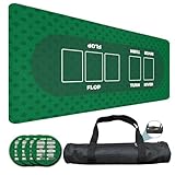 LENGAMPLAY Poker Mat, 4-6 Players Texas Holder Poker Rubber Mat - 35