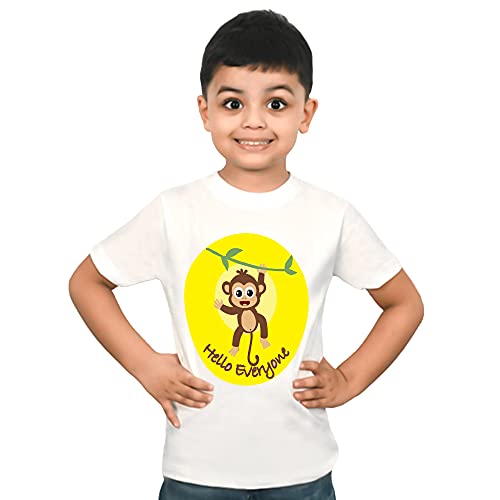 Image of KEEZOO - Kids Cute Monkey Cartoon Printed T-Shirts for Kids (Boys /Girls)