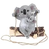 Toddmomy Naturgetreue Koala Gartendekoration aus Bruchfestem Kunstharz Hängender Gartenbaumschmuck für Draußen Lebensechte Garten Deko im Outdoor Landschaftsbereich