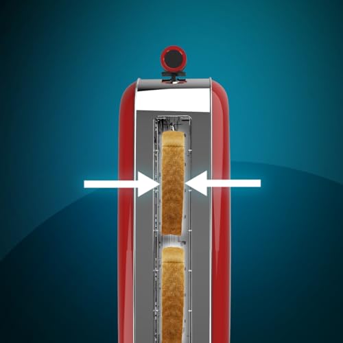 Cecotec Grille-pain Vertical 1 Fente Longue Toastin' time 850 Red Long. 850 W, 2 Tranches de Pain, Fente Large de 3,8 cm, Support pour Pains et Tiroir Ramasse-miettes, Acier Inoxydable, Rouge