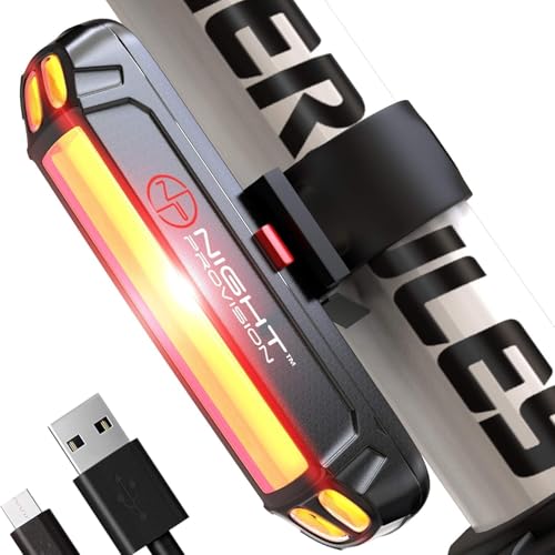 LINE-120 Rear Bike LED - Skateboard Lights – USB Rechargeable LED Headlight & Taillight Set – Accessories for Bicycle, Longboard & Skateboard Safety (Rear/USB-C)